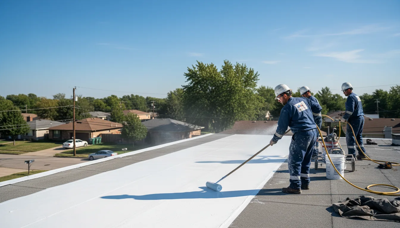 Commercial roof coating in Wilmington, IL near me